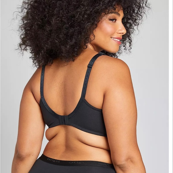 NWT Cacique Cotton Lightly Lined Full Coverage Bra black, size 42ddd - Picture 2 of 10